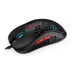   Endorfy Egér - LIX Plus (Honeycomb, 19 000 DPI, ARGB, PixArt chip, optikai, 1,8m, fekete)