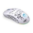 Endorfy Wireless Egér - LIV Plus Onyx White (Honeycomb, 26 000 DPI, ARGB, PixArt PAW3395, optikai, fehér) + dokkoló
