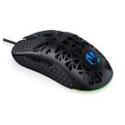 Endorfy Egér - LIV (Honeycomb, 8000 DPI, ARGB, PixArt PAW3311, optikai, 1,8m, fekete)