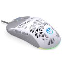 Endorfy Egér - LIV Onyx White (Honeycomb, 8000 DPI, ARGB, PixArt PAW3311, optikai, 1,8m, fehér)
