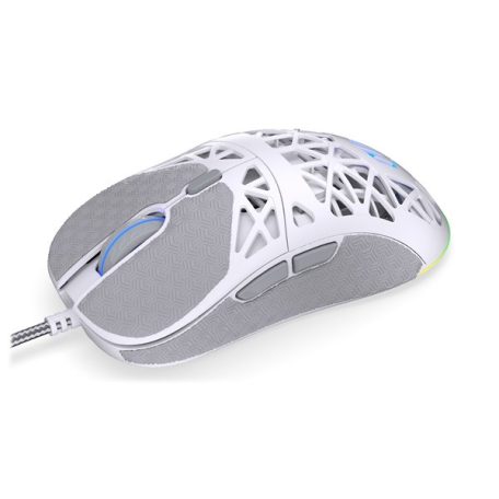 Endorfy Egér - LIV Onyx White (Honeycomb, 8000 DPI, ARGB, PixArt PAW3311, optikai, 1,8m, fehér)