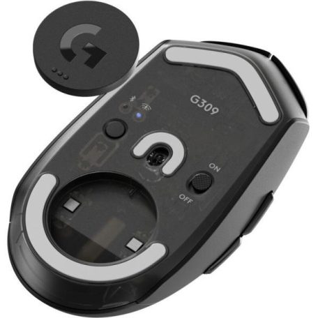 Logitech Egér - G309 LightSpeed (Vezeték nélküli, Bluetooth, Gaming, Optikai, 7 gombos, 25000 DPI, fekete)