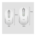 Logitech Egér - M650 L Nagy (Vezeték nélküli, Bluetooth, Optikai, 2000 DPI, fehér)