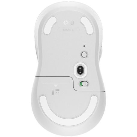 Logitech Egér - M650 Közepes (Vezeték nélküli, Bluetooth, Optikai, 2000 DPI, fehér)
