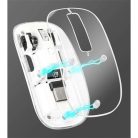 Manhattan Egér - Vezetéknélküli, RGB LED, átlátszó design, (Optikai, 1600dpi) Fehér