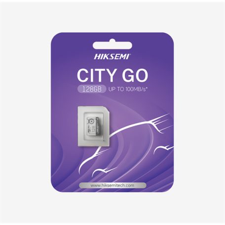 Hikvision HIKSEMI MicroSD kártya - CITY GO 128GB microSDXC™, Class 10 and UHS-I, 3D NAND