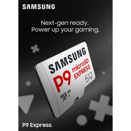 Samsung MicroSD kártya - 512GB MB-MK512T/WW (P9, Class10, PCIe Gen3.0x1, NVMe 1.3, SD 7.1, UHS-I)