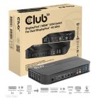 Club 3D KVM Switch - CSV-7210 (Dual DisplayPort, 4K60Hz, HDMI, KVM, IR távirányító)