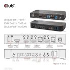 Club 3D KVM Switch - CSV-7210 (Dual DisplayPort, 4K60Hz, HDMI, KVM, IR távirányító)