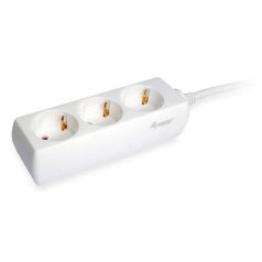   Equip Hálózati Elosztó - 245550 (3 Schuko, Max.: 3500W, 1,5m kábel, fehér)