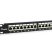 Equip Patch panel - 326625 (24 port, Cat6A, 1U, árnyékolt, fekete)