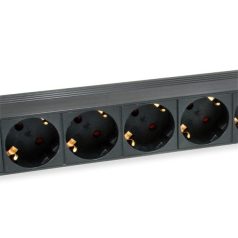  Equip Hálózati Elosztó - 333282 (Schuko, 9 Schuko, Rack 1U, 1,8m kábel, fekete)