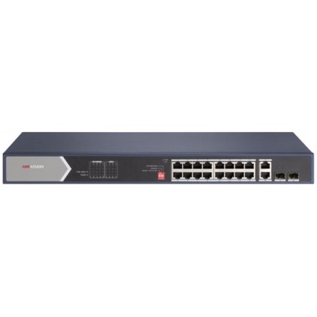 Hikvision Switch PoE - DS-3E0520HP-E (16 port 1000Mbps, 225W, 2xRJ45 1000Mbps, 2xSFP 1000Mbps)