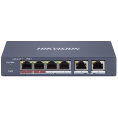   Hikvision Switch PoE - DS-3E1106HP-EI (4 port 100Mbps, 60W, 2xRJ45 100Mbps)