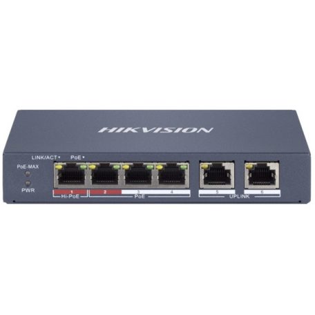 Hikvision Switch PoE - DS-3E1106HP-EI (4 port 100Mbps, 60W, 2xRJ45 100Mbps)