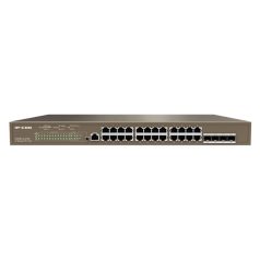   IP-COM Switch Vezérelhető PoE - G5328P-24-410W (L3; 24x1Gbps + 4xSFP port; 24 af/at PoE+ port; 370W; rack-mount)