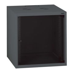   Legrand Rackszekrény - 19" fali kivitel (15U, 758x600x600, antracit, egyrekeszes, üvegajtós, készre szerelt, max. 45 kg)