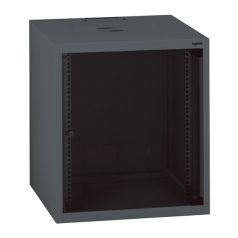   Legrand Rackszekrény - 10" fali kivitel (6U, 362x320x300, antracit, egyrekeszes, üvegajtós, készre szerelt, max: 12 kg)