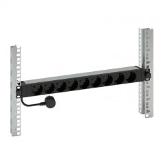   Legrand elosztó - (PDU), 19", 1U, 9 aljzat, gyermekvédett, 3 méter