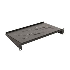   Legrand Rackszekrény polc - 2U-19", 2 ponton rögzített csavarral, fix, 550mm, max. 50 kg, fekete