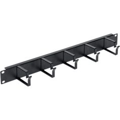  Legrand vízszintes rendezők - 1U, 19", gyűrűs, acél, csavaros rögzítés, vízszintes irányú