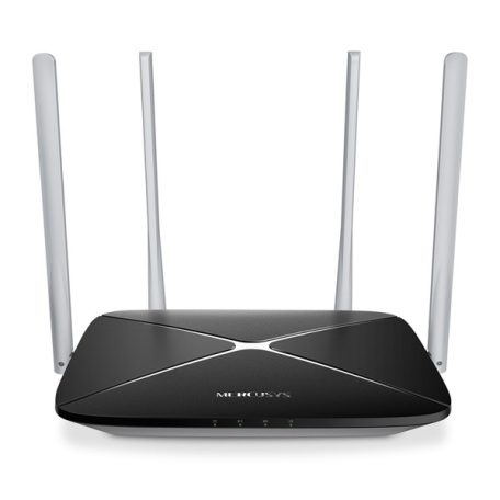 Mercusys Router WiFi AC1200 - AC12 (400Mbps 2,4GHz + 867Mbps 5GHz; 4port 100Mbps, WPA2)