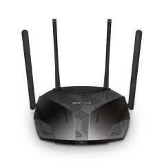   Mercusys Router WiFi AX3000 - MR80X (574Mbps 2,4GHz + 2402Mbps 5GHz; 4port 1Gbps, WPA3; MU-MIMO; OFDMA)