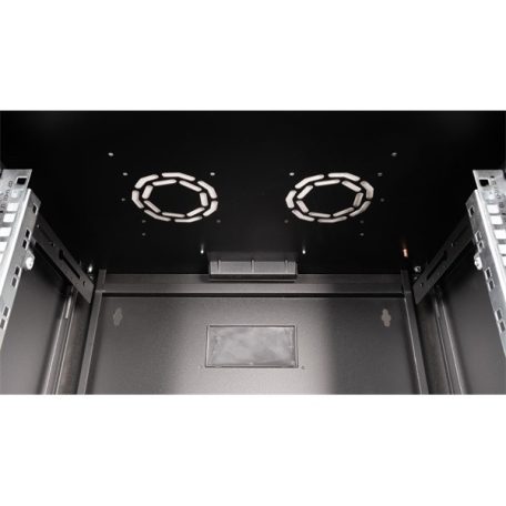 Equip Fali Rackszekrény - EPM-07-6045-B-CBAA (19", 7U, 600x450mm, előre szerelt, fekete)