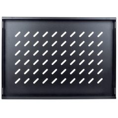   Manhattan Rackszekrény polc - 712521 (19", 1U, fix, 345 mm mély, fekete)