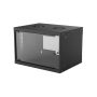   Manhattan Rackszekrény - 19" fali kivitel (6U, 353 (h) x 540 (w) x 400 (d) mm, IP20, Flatpack, Fekete)