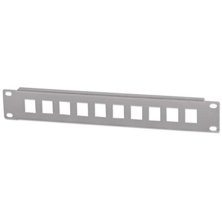 Manhattan Patch panel - Üres patch panel, 10 portos, 10" 1U, Szürke
