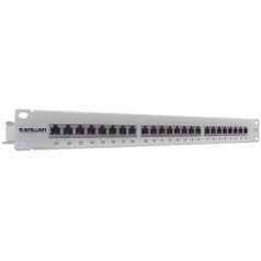   Manhattan Patch panel - CAT6 FTP árnyékolt patch panel, 24 portos, 1U,  Szürke