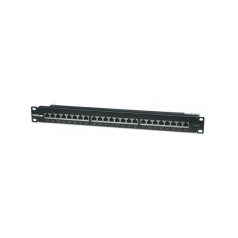   Manhattan Patch panel - CAT6 FTP árnyékolt patch panel, 24 portos, 1U,  Fekete