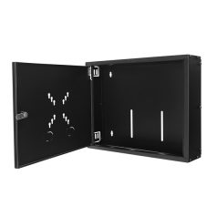   S-Link DVR szekrény - SL-DVR01 fali kivitel (450x350x100mm, ablakos, Flatpack, Fekete)