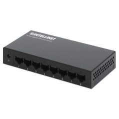   Manhattan Switch - 8 port, 1Gbps, fém ház, IEEE 802.3az, Fekete