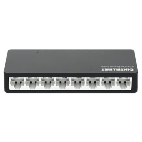 Manhattan Switch - 8 port, 100Mbps, műanyag, IEEE 802.3az, Fekete