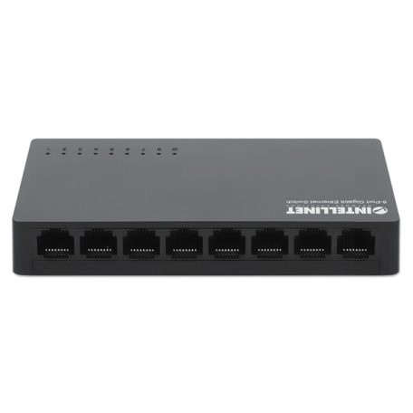 Manhattan Switch - 8 port, 1Gbps, műanyag, IEEE 802.3az, Fekete
