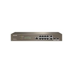   Tenda Switch Vezérelhető - TEG5312F (L3; 10x1Gbps + 2x1G SFP port; rack-mount)