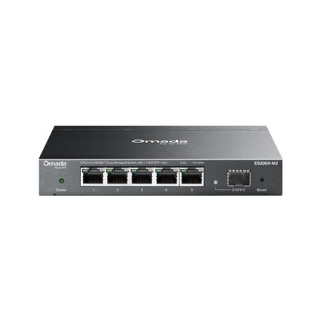 TP-Link Switch Menedzselhető - ES206X-M2 (Omada; 5x 2,5Gbps; 1x 10Gbps SFP+ port)