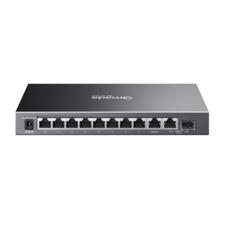 TP-Link Switch Menedzselhető PoE - ES210GP (Omada; 9x 1Gbps; 8x af/at PoE+ port; 1x SFP/RJ45 combo port; 63W)