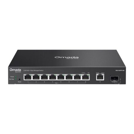 TP-Link Switch Menedzselhető - ES210XPP-M2 (Omada; 8x 2,5Gbps; 1x 10Gbps SFP+; 8x 802.3af/at PoE++ port; 200W PoE)