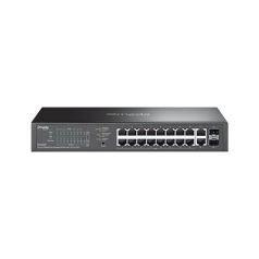   TP-Link Switch Menedzselhető PoE - ES220GP (Omada; 18x 1Gbps; 16x af/at PoE+ port; 2x SFP port; 150W)