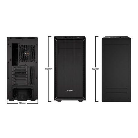Be Quiet! Számítógépház - Pure Base 600 Black (ATX, fekete)