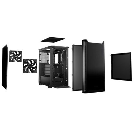 Be Quiet! Számítógépház - Pure Base 501 (ATX, fekete)