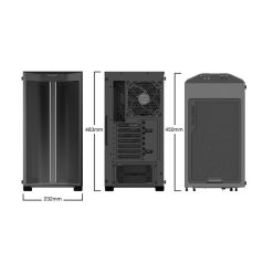   Be Quiet! Számítógépház - Pure Base 500DX Black (ATX, edzett üveg oldallap, fekete)