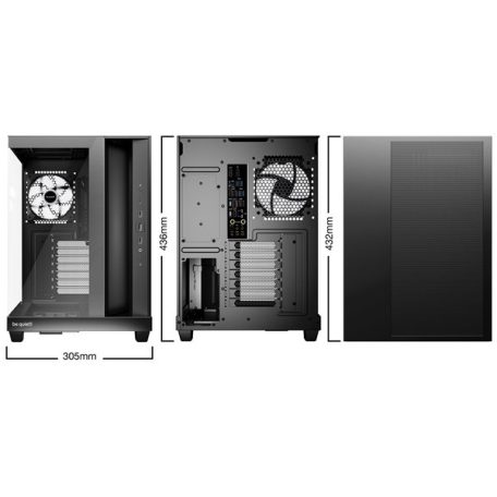 Be Quiet! Számítógépház - LIGHT BASE 500 LX Black (ATX, edzett üveg oldallap, fekete)