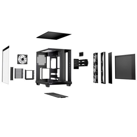Be Quiet! Számítógépház - LIGHT BASE 500 LX Black (ATX, edzett üveg oldallap, fekete)