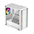 DeepCool Számítógépház - CC360 ARGB WH (fehér, ablakos, 3x12cm ventilátor, Mini-ITX / Micro-ATX, 1xUSB3.0, 1xUSB2.0)