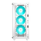 DeepCool Számítógépház - CC560 WHITE V2 (fehér, ablakos, 4x12cm LED venti, ATX, 1xUSB3.0, 1xUSB2.0, fehér)