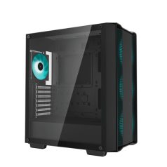   DeepCool Számítógépház - CC560 V2 (fekete, ablakos, 4x12cm LED venti, Mini-ITX / Micro-ATX / ATX, 1xUSB3.0, 1xUSB2.0)